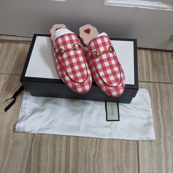 Gucci Princetown Gingham Slipper - Picture 11 of 11
